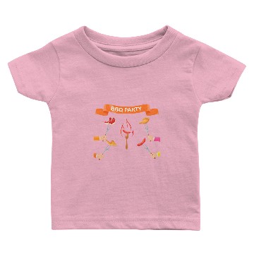 Discover BBQ party grill barbecue summer grilling funny Baby T-shirts