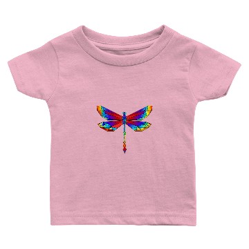 Discover Colourful Polygon Dragonfly I Geometry I Dragonfly Baby T-shirts