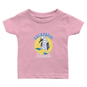 Discover Galapagos Islands Seabird Blue Footed Booby Bird Baby T-shirts