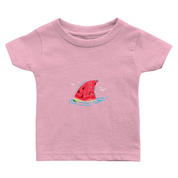 Discover Ocean Shark Fish Fin Watermelon Melon Summer Tropical Fruit Baby T-shirts