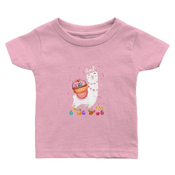 Discover Lama Llama happy easter bunny llama bringing easter egg basket s 10 Baby T-shirts