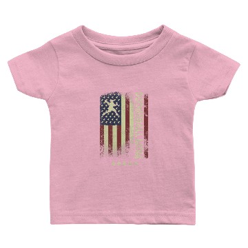 Discover USA American Flag Dodgeball Mom Baby T-shirts