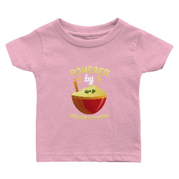 Discover Powered By Mashed Potatoes Potato Lover Thanksgiving Baby T-shirts
