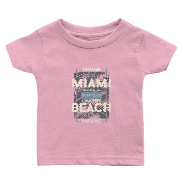 Discover Miami Beach Florida Summer Paradise Baby T-shirts