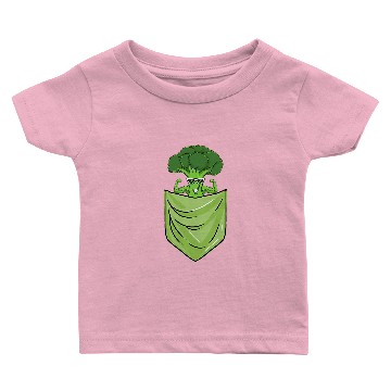 Discover Weightlifting Broccoli In Pocket Vegetable Lover Baby T-shirts