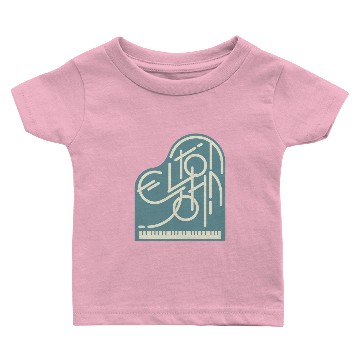 Discover Elton John  Piano Logo Baby T-shirts