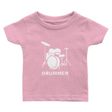 Discover DRUMMER DRUM KIT INDIE ROCK MUSIC Baby T-shirts