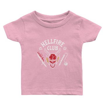 Discover Stranger Things 4 Hellfire Club Skull & Weapons Baby T-shirts Baby T-shirts