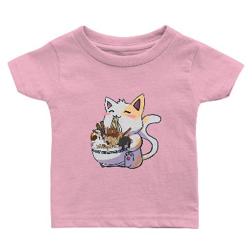 Discover Kawaii Neko Cat Ramen Bowl Anime Japanese Noodles Baby T-shirts