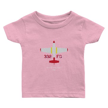Discover Red Tail P-51 332 Fighter Group Baby T-shirts