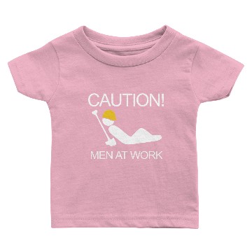 Discover Caution Men At Work Baby T-shirts