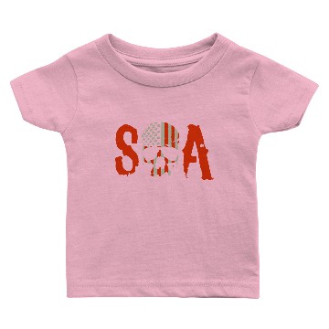 Discover Sons of Anarchy SOA Tv Show Skull Reaper American Flag Baby T-shirts