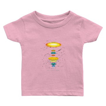Discover Flat Solar System Baby T-shirts