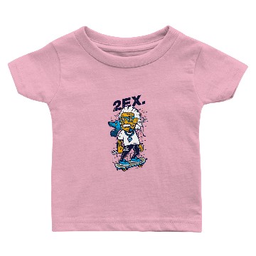 Discover Albert Einstein Goes To Skate Baby T-shirts