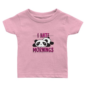 Discover I Hate Mornings - Cute Sleepy Panda Bear Baby T-shirts