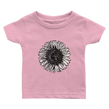 Discover Sunflower Black And White Baby T-shirts