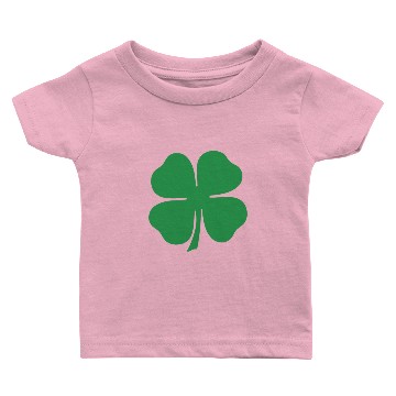 Discover Green 4 Leaf Clover Solid Baby T-shirts