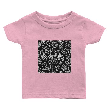 Discover Mandala Pattern Black and White Halloween Fall Aut Baby T-shirts