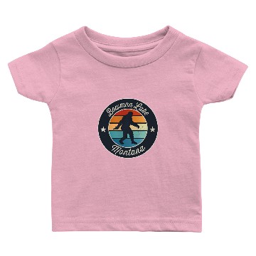 Discover Bowman Lake Montana Sasquatch Souvenir Baby T-shirts