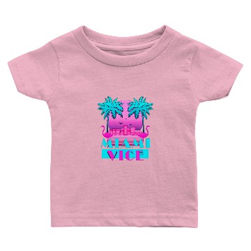 Discover Miami Vice - Retro 80s Design Baby T-shirts