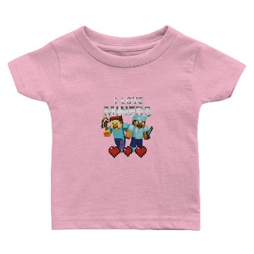 Discover I Love Miners Funny Minecraft Gag Baby T-shirts