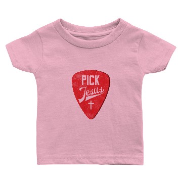 Discover Pick Jesus - Christian Music Pastor Guitar Baseball Jerseys Baby T-shirts