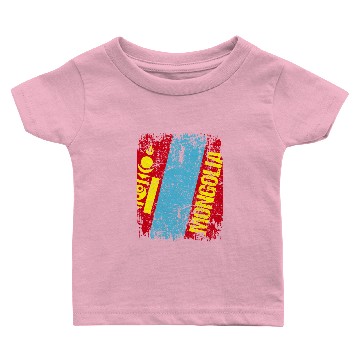 Discover MONGOLIA Flag Vintage Baby T-shirts