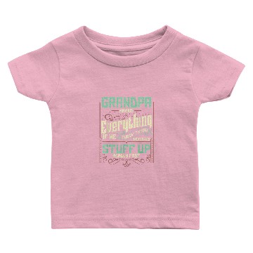 Discover Men's Baby T-shirts Grandpa Knows Everything If He Doesn't Know He Makes Stuff Up Really Fast