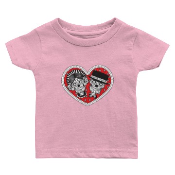 Discover Sugar Skull Couple Baby T-shirts