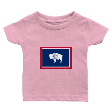 Discover Wyoming Flag Baby T-shirts