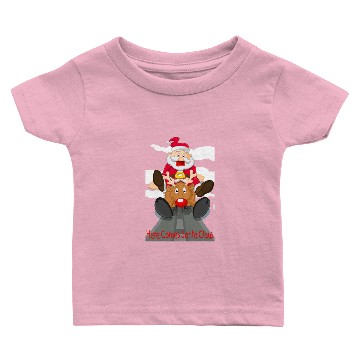 Discover Here Comes Santa & Rudolph Baby T-shirts