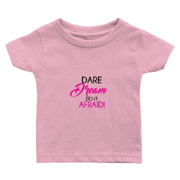 Discover Dare Dream Do It Afraid- Fitted Baby T-shirts-Heather Grey