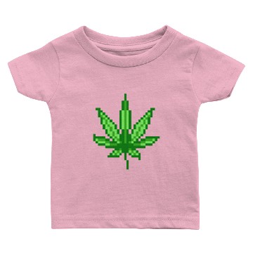 Discover 8-Bit Weed Leaf Baby T-shirts