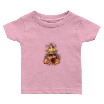 Discover Flaming Skeleton Drumer S Baby T-shirts