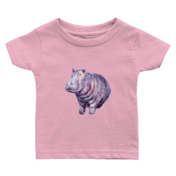 Discover Hand painted hippo Baby T-shirts
