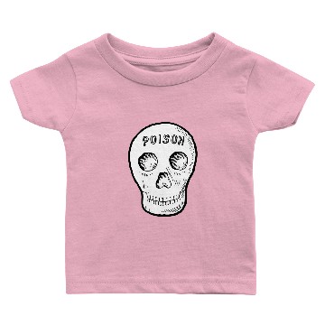 Discover Smiling Poison Skull Baby T-shirts