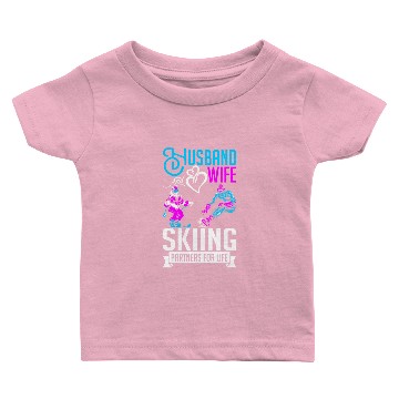 Discover Husband And Wife Skiing Partners For Life Baby T-shirts