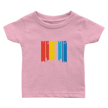 Discover Retro Memphis Tennessee Skyline Baby T-shirts
