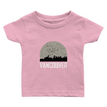Discover Vancouver Full Moon Skyline Baby T-shirts