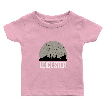 Discover Leicester Full Moon Skyline Baby T-shirts