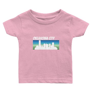 Discover Retro Oklahoma City Skyline Baby T-shirts
