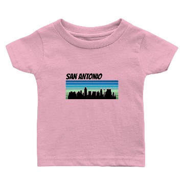 Discover Retro San Antonio Skyline Baby T-shirts