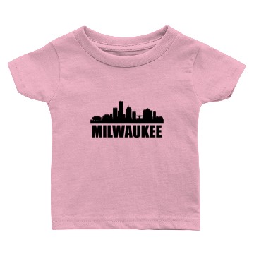 Discover Milwaukee WI Skyline Baby T-shirts