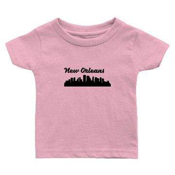 Discover New Orleans LA Skyline Baby T-shirts
