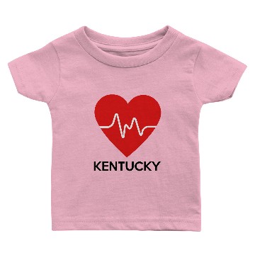 Discover Heart Kentucky Baby T-shirts