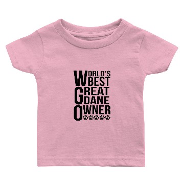 Discover World's Best Great Dane Owner Baby T-shirts