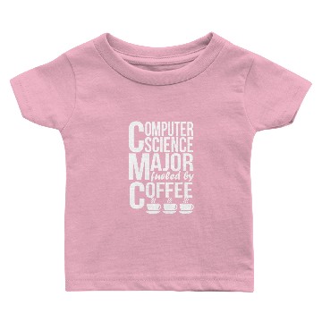 Discover Computer Science Major Fueled By Coffee Baby T-shirts