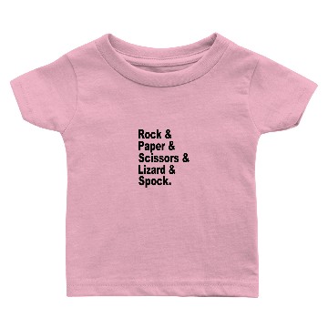 Discover Rock Paper Scissors Lizard Spock Baby T-shirts