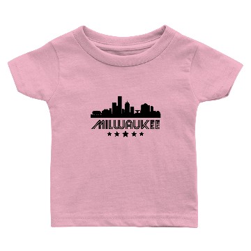 Discover Retro Milwaukee Skyline Baby T-shirts