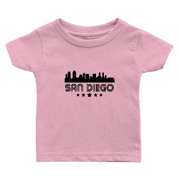 Discover Retro San Diego Skyline Baby T-shirts